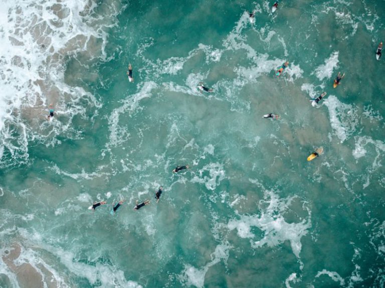 Surfing Waves Australia - aerial view of body of water