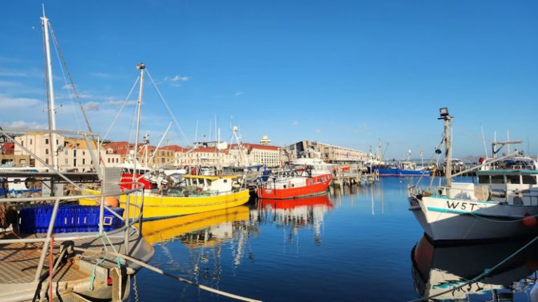 Hobart Harbour Australia - a group of boats that are sitting in the water
