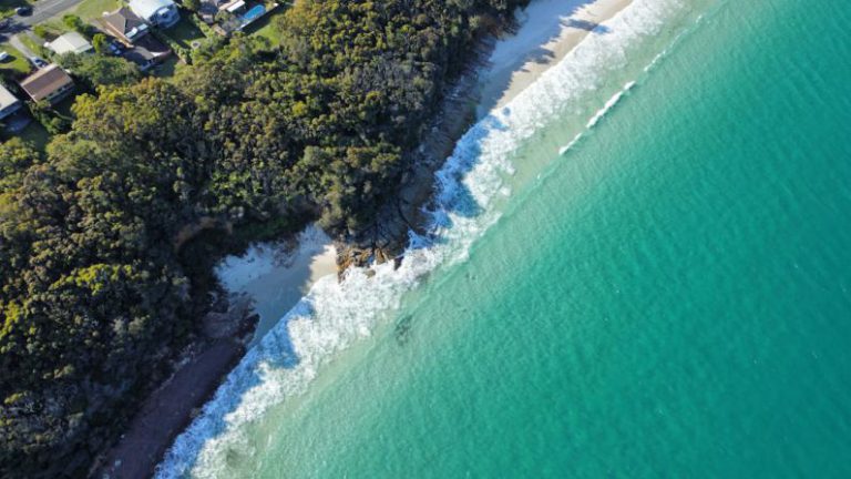 Hidden Beach Australia - a bird's eye view of an aerial view of a beach