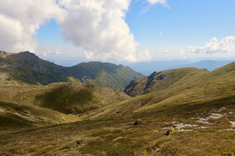 Australian Alps - a view of a mountain range from a distance