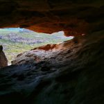 Grampians Park Australia - a cave with a view of a valley below