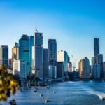 Brisbane - city skyline under clear blue sky during daytime