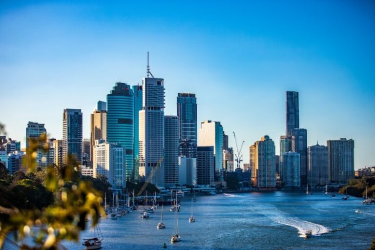 Brisbane - city skyline under clear blue sky during daytime