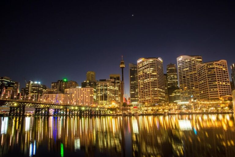 Waterfront Australia - cityscape, illuminated, darling harbour