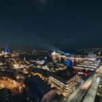 Australia Hotel - aerial photo of buildings at nighttime